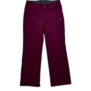 Women’s Maroon Wide-Leg Utility Pants